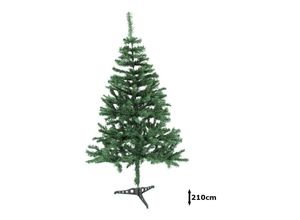 4026397385045 - Europalms - Weihnachtsbaum Tannen Baum sehr dicht Christ Baum mit Ständer Winter Dekoration Höhe 210 cm