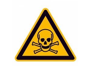 4044589005564 - Safetymarking - Warnschild Warnung vor giftigen Stoffen Totenkopf mit gekreuzten Knochen Schild 200 mm - gelb