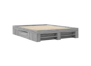 8721102854736 - Vidaxl - Bettgestell Grau Sonoma 150x200 cm Holzwerkstoff