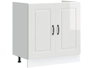 8721158417954 - Spülenunterschrank Kalmar Hochglanz-Weiß 80x46x815 cm vidaXL 8721158417954 - Spülenunterschrank Kalmar Hochglanz-Weiß 80x46x815 cm vidaXL