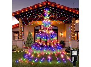 6219466678638 - Stern-Weihnachtslicht-Girlande 198 LEDs 2 m leuchtender Weihnachtsbaum 8 Modi IP44 für draußen drinnen Hochzeit Party Weihnachtsbaum