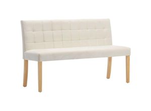 8719883878034 - Bonnevie - Bank 140 cm Creme Samt vidaXL233052