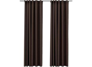 8720286020319 - Bonnevie - 2er-Set VerdunkelungsvorhängeVerdunkelung Gardinen Haken Leinenoptik Taupe 140x225 cm vidaXL 8720286020319 - Bonnevie - 2er-Set VerdunkelungsvorhängeVerdunkelung Gardinen Haken Leinenoptik Taupe 140x225 cm vidaXL