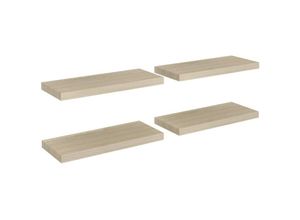 8720286075074 - Bonnevie - Schwebende Wandregale 4 Stk Wandboard Eichefarben 60x235x38cm mdf vidaXL