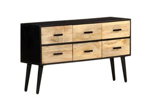 8720286201411 - Vidaxl - Sideboard 110x33x64 cm Massivholz Mango Braun