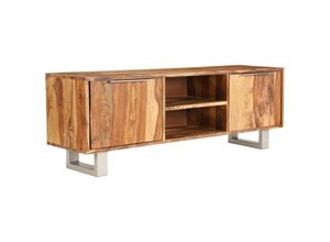 8718475602699 - Bonnevie - TV-SchrankTV-Möbel Massivholz mit Honig-Finish 118 x 30 x 40cm vidaXL