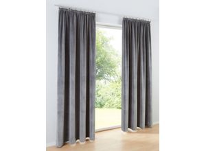 6954037238773 - Vorhang HEINE HOME Gr 1 grau Gardinen 145cm Universalzugband Ösen 140cm Polyester B140cm H145cm