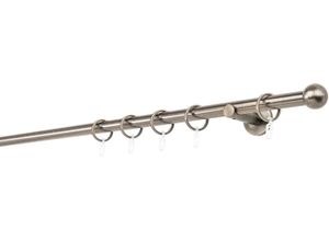 4066866104142 - Gardinenstange MYDECO 20mm Ball Wandträger 65 cm Gardinenstangen Gr L 210 cm 1 läufig braun (bronzefarben) Gardinenstangen Wandmontage