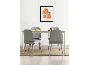 4067437335026 - Bild QUEENCE Finja Bilder Gr B H 40 cm x 50 cm Wandbild Hochformat 1 St orange Kunstdrucke gerahmt