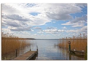 4062144642856 - Wandbild ARTLAND Idylle am Ratzeburger See Bilder Gr B H 60 cm x 40 cm Leinwandbild Seebilder Querformat 1 St blau Kunstdrucke als Alubild Leinwandbild Wandaufkleber oder Poster in versch Größen