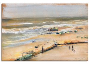 4062144791158 - Wandbild ARTLAND Blick von der Düne aufs Meer Nordwijk Bilder Gr B H 60 cm x 40 cm Leinwandbild Strandbilder Querformat 1 St beige (naturfarben) Kunstdrucke als Alubild Leinwandbild Wandaufkleber oder Poster in versch Größen