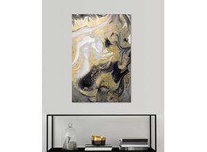 4049009357384 - Acrylglasbild QUEENCE Abstrakte Kunst Bilder Gr B H T 50 cm x 75 cm x 24 cm Acrylglasbild goldfarben (goldfarben marmoriert) Acrylglasbilder Bilder in Marmor-Optik