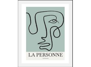 4067437346794 - Bild QUEENCE La Personne Bilder Gr B H 40 cm x 50 cm Wandbild Schriftzüge Hochformat 1 St grün (mint) Kunstdrucke gerahmt