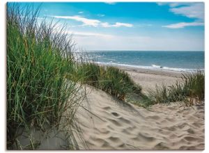 4059745664868 - Wandbild ARTLAND Dünenlandschaft im Sommer an der Nordsee Bilder Gr B H 60 cm x 45 cm Leinwandbild Strand 1 St grün Bild Kunstdruck Kunstdrucke Bilder als Alubild Leinwandbild Wandaufkleber oder Poster in versch Größen