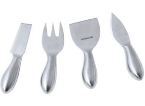 0056975015914 - Käsemesser SWISSMAR Set 4-teilig Kochmesser Gr Gesamtlänge 16cm silberfarben (silber) je Weichkäseschneider Käsehobel Käsegabel Hartkäsemesser Edelstahl