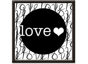 4055327172660 - Wandbild ARTLAND Liebe II Bilder Gr B H 57 cm x 57 cm Wandbild Sprüche & Texte 1 St schwarz Bild Kunstdruck Bilder mit Rahmen