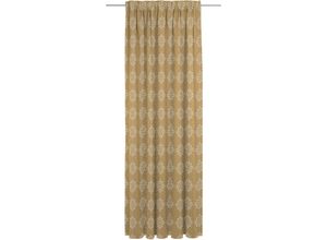 4004567310134 - Vorhang ADAM Romantic Puligny Gr 4 gelb (curry) B142cm H245cm Jacquard Baumwolle Gardinen nachhaltig aus Bio-Baumwolle