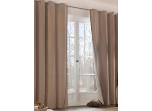 4004567335182 - Vorhang WIRTH Neveres Gardinen Gr 175 cm Ösen 135 cm grau (taupe) 4004567335182 - Vorhang WIRTH Neveres Gardinen Gr 175 cm Ösen 135 cm grau (taupe)