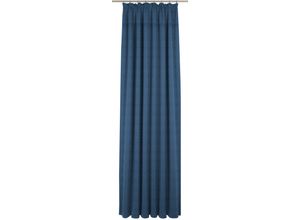 4004567223304 - Vorhang WIRTH Wiessee Gr 4 blau B150cm H225cm Jacquard Baumwolle Leinen Modal Gardinen