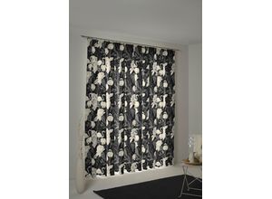 4004567286125 - Vorhang ADAM Eden Gr 4 schwarz-weiß (weiß schwarz) B145cm H245cm Jacquard Baumwolle (Bio-Baumwolle) Gardinen nachhaltig