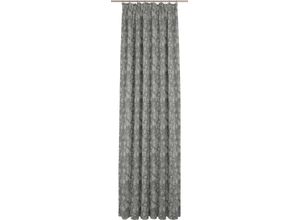 4004567191337 - Vorhang ADAM Flower Cuveé Light Gr 4 grau (dunkelgrau) B145cm H245cm Jacquard Baumwolle (Bio-Baumwolle) Gardinen