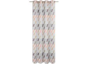 4004567227258 - Vorhang WIRTH Bray Gr 1 rosa (rosé) Gardinen 145cm Ösen 132cm Baumwolle Polyester B132cm H145cm