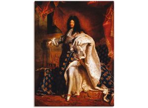 4059745157322 - Wandbild ARTLAND Ludwig XIV von Frankreich 1701 Bilder Gr B H 45 cm x 60 cm Leinwandbild Menschen Hochformat 1 St rot Bild Poster Bilder als Alubild Leinwandbild Wandaufkleber oder in versch Größen