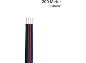 9009377086229 - LED Kabel RGB 4-polig 200m Rolle - Querschnitt 4x034mm2   AWG22