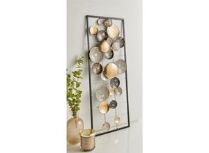 4260644454164 - Dekoleidenschaft - Metall Wandbild Kreise schwarz gold im Shabby Look Wandschmuck 4260644454164 - Dekoleidenschaft - Metall Wandbild Kreise schwarz gold im Shabby Look Wandschmuck