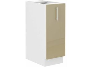 4262354974949 - Küchen Preisbombe - Küche Lara Cappuccino Hochglanz Unterschrank 30 cm Schrankauszug Küchenschrank