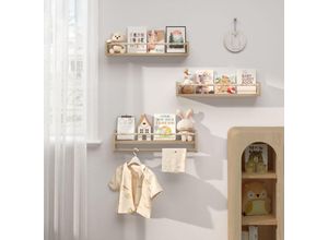 4063425199113 - 3er Set Kinder Wandregal Bücherregal Wand Kinderzimmer 60 cm Hängeregal Schweberegal Kinderregal aus Massivholz Montessori Regal für Bücher 4063425199113 - 3er Set Kinder Wandregal Bücherregal Wand Kinderzimmer 60 cm Hängeregal Schweberegal Kinderregal aus Massivholz Montessori Regal für Bücher