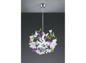 4017807380316 - Realityleuchten - Decken Pendel Lampe Wohn Zimmer Beleuchtung Schmetterling Hänge Lampe bunt Reality Leuchten R30214017