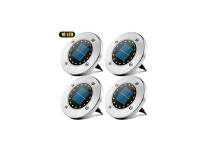 5328841915563 - LaBlanc – 4 Stück Solar-Außenlampe 16 LED-Spots Solar-Gartenlampe wasserdicht IP65 dekorative Gartenleuchte für Weg Garten Terrasse Garten