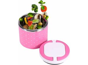 7751577815247 - Isolierte Lunchbox 600 ml Rosa 1-lagige Thermos-Isolierbox Edelstahl isolierter Aufbewahrungsbehälter für warme Speisen - Lntyq