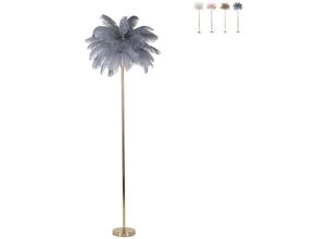 8024609372315 - Mauro Ferretti - Stehlampe mit Federlampenschirm und 3 Lichtpunkten h160cm Palm l Farbe Grau