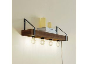 4251911792010 - Lindby - Wandleuchte Wandlampe Innen Vatana aus Holzmit usb Anschluss für Wohnzimmer & Esszimmer von