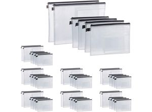 4052025259051 - Relaxdays - 48 x Dokumententasche din A4 & A5 Reißverschluss Schlaufe Dokumentenmappe Reise Begleitpapiertasche pvc klar 4052025259051 - Relaxdays - 48 x Dokumententasche din A4 & A5 Reißverschluss Schlaufe Dokumentenmappe Reise Begleitpapiertasche pvc klar