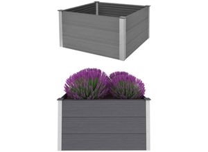 8718475568643 - Bonnevie - Garten-HochbeetBlumenkasten wpc 100 x 100 x 54 cm Grau vidaXL