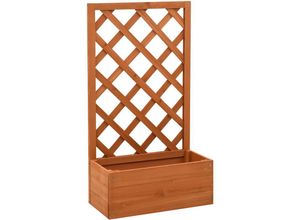 8720286182741 - Bonnevie - Garten-Spalier mit Blumenkasten Orange 50x25x90 cm Tannenholz vidaXL390429