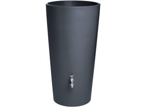 5905197571683 - Regenwassertank Flower grau H110cm Ø60cm Kunststoff Regentonnen 5905197571683 - Regenwassertank Flower grau H110cm Ø60cm Kunststoff Regentonnen