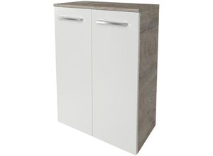 4008033844284 - - Doppel-Midischrank bstyle   Badschrank mit gedämpften Scharnieren   Maße (b x h x t) ca 602 x 826 x 32 cm   hochwertiger Schrank