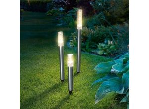 4260057864208 - - Solar Designleuchten TrioSticks Lichtfarbe 2800K warmweiß Solarlampen Gartenleuchten 102601