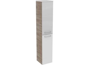 4008033848534 - Hochschrank lima   Badschrank mit Soft-Close-System   Maße (b x h x t) ca 305 x 1605 x 32 cm   Türanschlag frei wählbar   Korpus Braun   Front