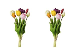 4064118139287 - Gefüllte Tulpen real touch 7er-Bund Höhe 390 mm VE 2 Stk bunt