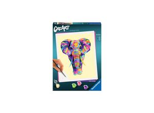 4005556289950 - Malen nach Zahlen RAVENSBURGER CreArt Funky Elephant Malvorlagen bunt Kinder Malen Zubehör Made in Europe  FSC- schützt Wald - weltweit