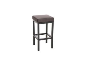 4251152622268 - Barhocker Taylor I Sitzhöhe 78 cm I Gepolsterter Barstuhl mit Kunstlederbezug I Tresenhocker mit schwarzem Metallgestell