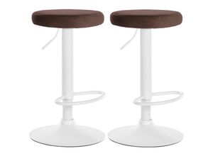 4255716308230 - 2er Set Barhocker Ponte Samt I Drehbarer Thekenhocker I Höhenverstellbarer Hocker I Küchenhocker mit Metallgestell 4255716308230 - 2er Set Barhocker Ponte Samt I Drehbarer Thekenhocker I Höhenverstellbarer Hocker I Küchenhocker mit Metallgestell