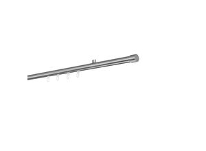 4066866196130 - Ondeco - Gardinenstange auf Maß Innenlauf 20mm Cap 1-lauf Vorhangstange Deckenträger 15cm Stilgarnitur mit Gleiter für Vorhänge - Edelstahl-Optik 4066866196130 - Ondeco - Gardinenstange auf Maß Innenlauf 20mm Cap 1-lauf Vorhangstange Deckenträger 15cm Stilgarnitur mit Gleiter für Vorhänge - Edelstahl-Optik