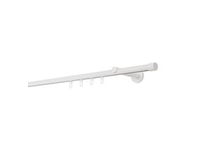 4066866175050 - Ondeco - Gardinenstange auf Maß Innenlauf 20mm Cap 1-lauf Vorhangstange Wandträger 12cm Stilgarnitur Gleiter für Vorhänge - Weiß - 130cm 4066866175050 - Ondeco - Gardinenstange auf Maß Innenlauf 20mm Cap 1-lauf Vorhangstange Wandträger 12cm Stilgarnitur Gleiter für Vorhänge - Weiß - 130cm