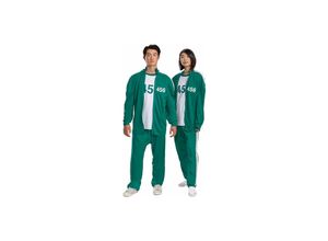0192995144286 - Squid Game Spieler 456 Kostüm Trainingsanzug mit Jacke